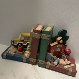 Colorful School-Themed Bookends